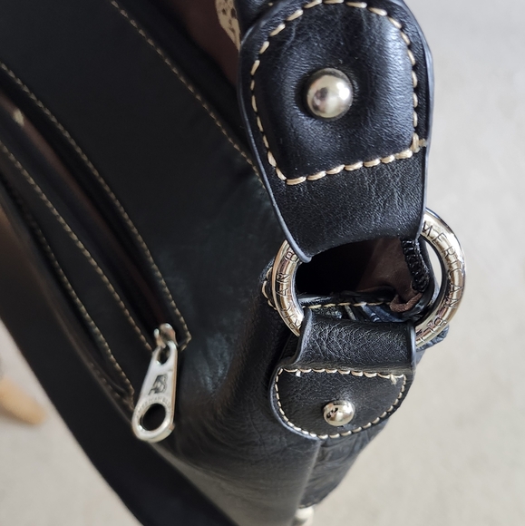 American Bling handbag EUC Black & Cream shoulder bag - Picture 6 of 7